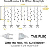 12 STARS CURTAIN LIGHT-Curtain String Lights, 2.5m 12 Stars 138 LED Window Curtain Lights Star Lights with 8 Flashing Modes Diwali Decoration String Lights for Christmas Wedding Party Home Garden, Warm White askddeal.com