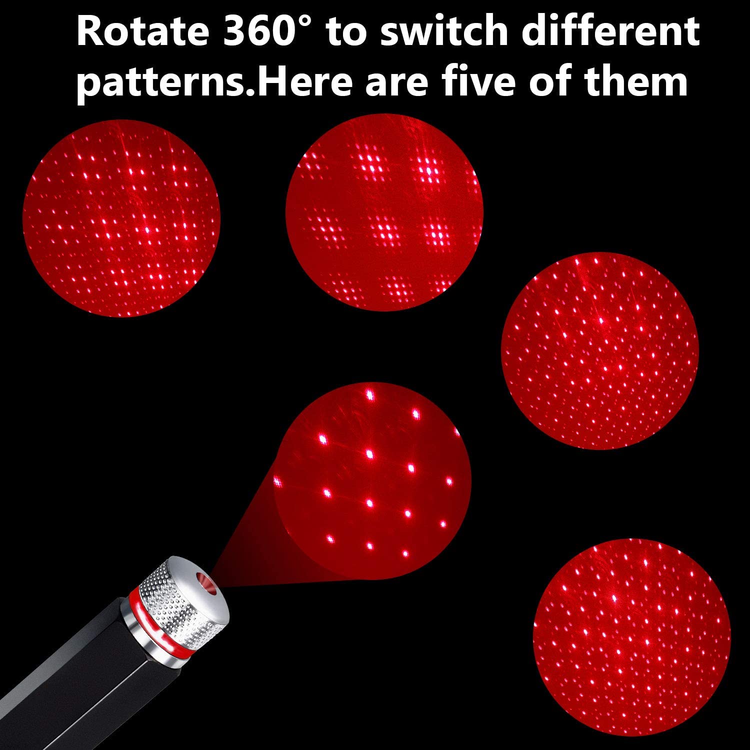 Auto Roof Star Projector Lights, USB Portable Adjustable Flexible Car, Ceiling, Bedroom, Party Interior Decorations with Romantic Atmosphere askddeal.com