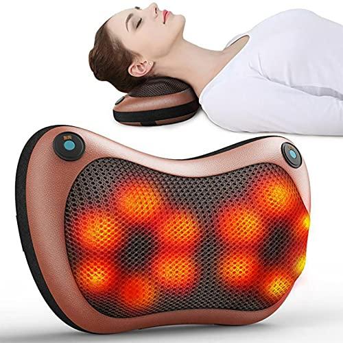 Electronic Neck Cushion Full Body Massager with Heat for pain relief Massage Machine for Neck Back Shoulder Pillow Massager - Swiss Relaxation therapy (Brown) askddeal.com