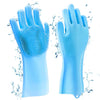 Magic Silicone Cleaning Dish Washing Gloves With Cleaning Brush(Multicolor), Kitchen Wash, Housekeeping Scrubbing Gloves askddeal.com