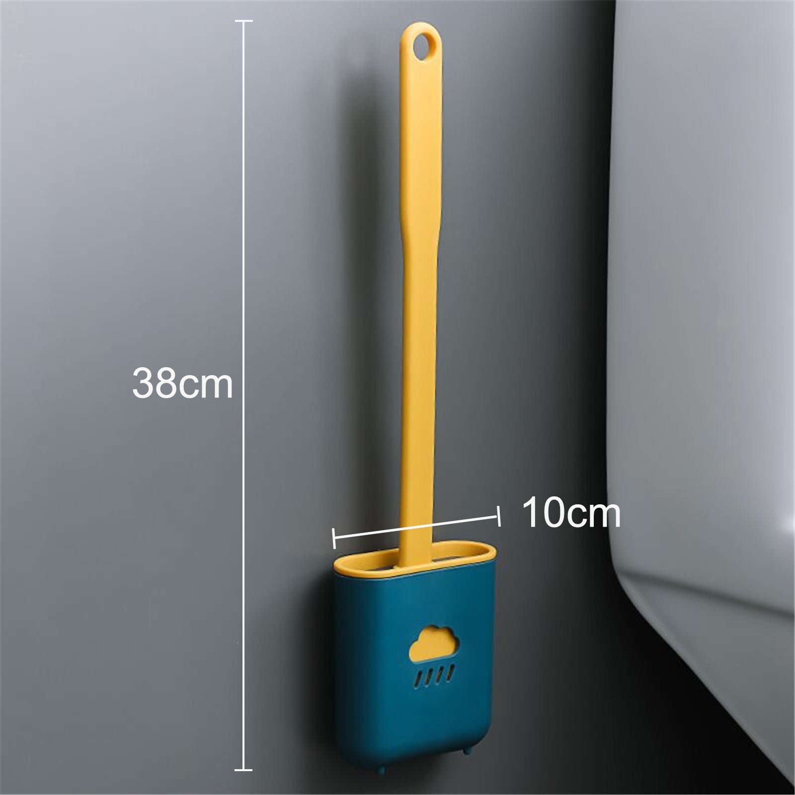 Silicone wall-mounted toilet brush